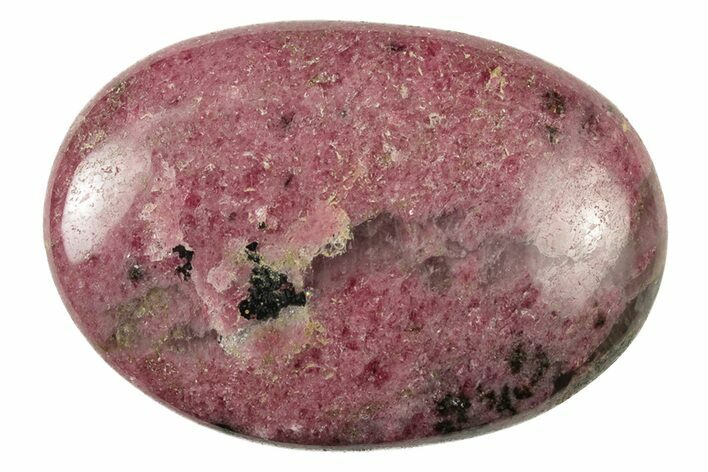 Polished Rhodonite Palm Stone - Madagascar #252227